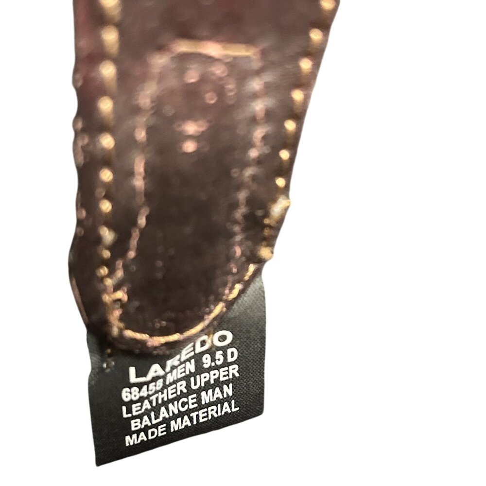 Laredo mens brown leather western mid calf boots sz 9.5D SKU 9947 - Picture 6 of 15
